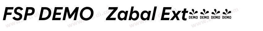 FSP DEMO   Zabal Ext字体转换